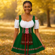 Women’s Oktoberfest Costume | Plus Size Puff Sleeve Mini Dress
