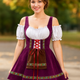 Women’s Oktoberfest Costume | Plus Size Puff Sleeve Mini Dress