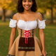 Women’s Oktoberfest Costume | Plus Size Puff Sleeve Mini Dress