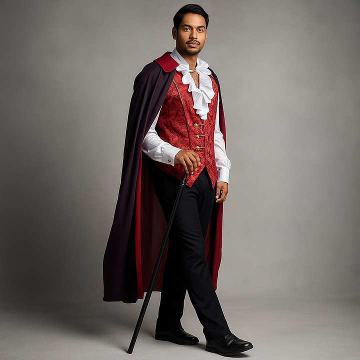 Men’s Halloween Vampire Costume | Gothic Cape Outfit