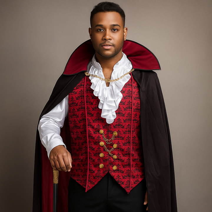 Men’s Halloween Vampire Costume | Gothic Cape Outfit
