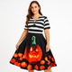 Women’s Halloween Midi Dress | Pumpkin Print