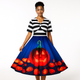 Women’s Halloween Midi Dress | Pumpkin Print