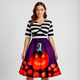 Women’s Halloween Midi Dress | Pumpkin Print