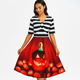 Women’s Halloween Midi Dress | Pumpkin Print