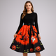 Women’s Halloween Costume Dress | Long Sleeve & Printed Skirt