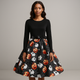 Women’s Halloween Costume Dress | Long Sleeve & Printed Skirt