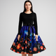 Women’s Halloween Costume Dress | Long Sleeve & Printed Skirt