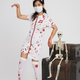 Women’s Halloween Nurse Costume | Blood Stain Print