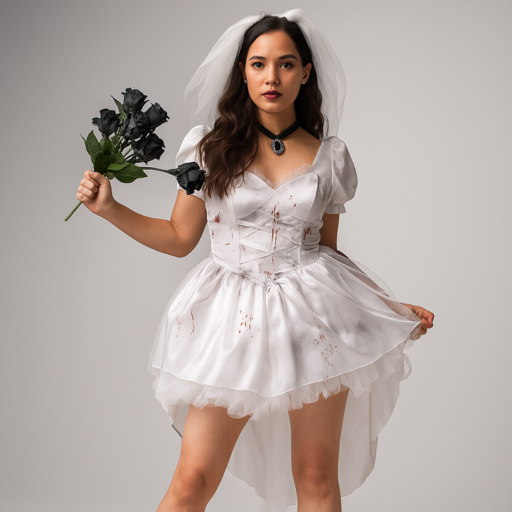 Women’s Halloween Bride Costume | Vampire Blood Effect