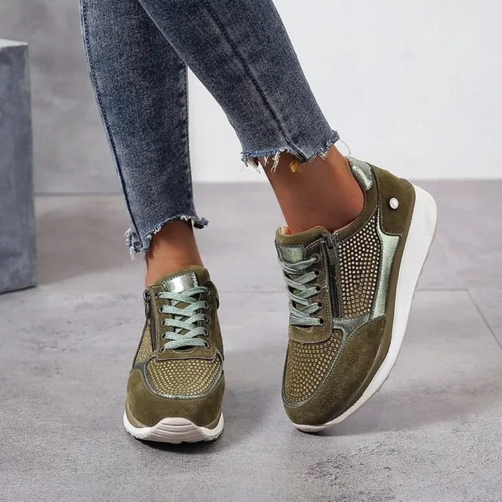 Isadora | Women’s Orthopedic Zipper Sneakers | Walking Shoes