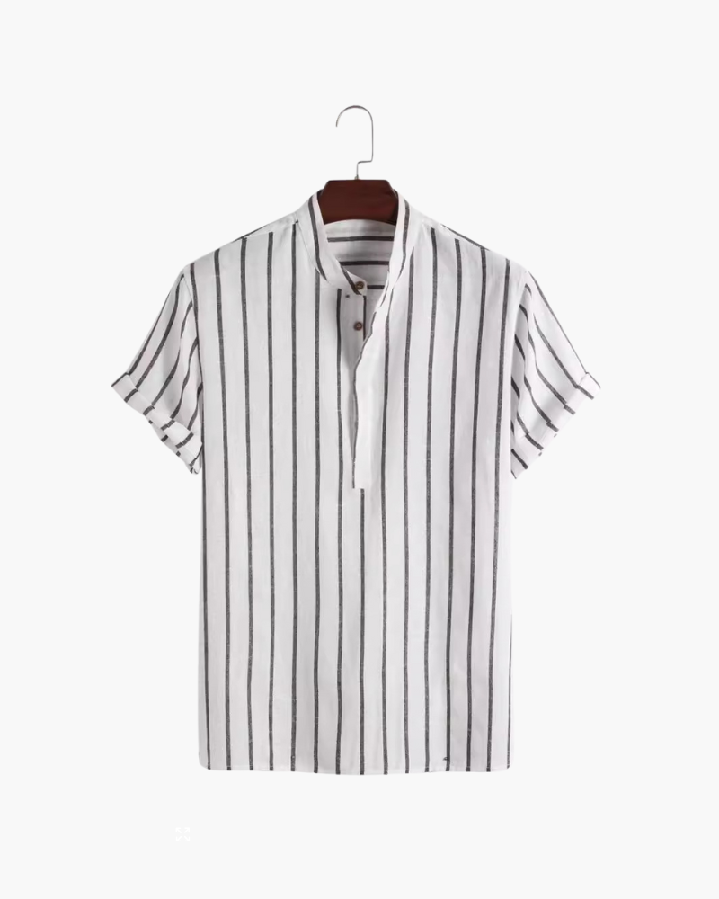 Striped Short Sleeve Shirt | Casual Fit