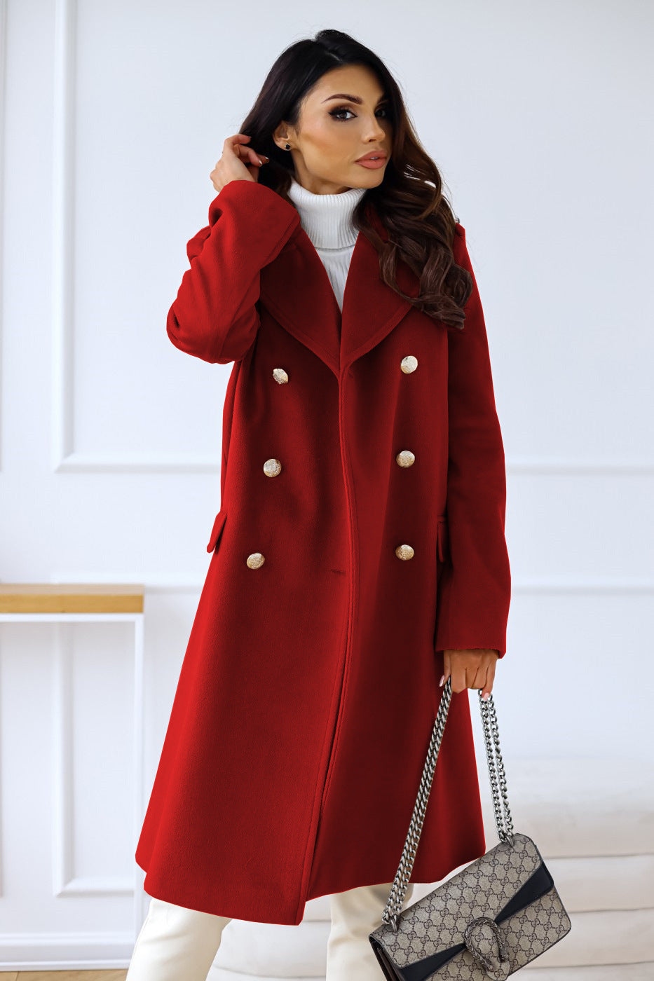 Women’s Double-Breasted Trench Coat | Classic Style