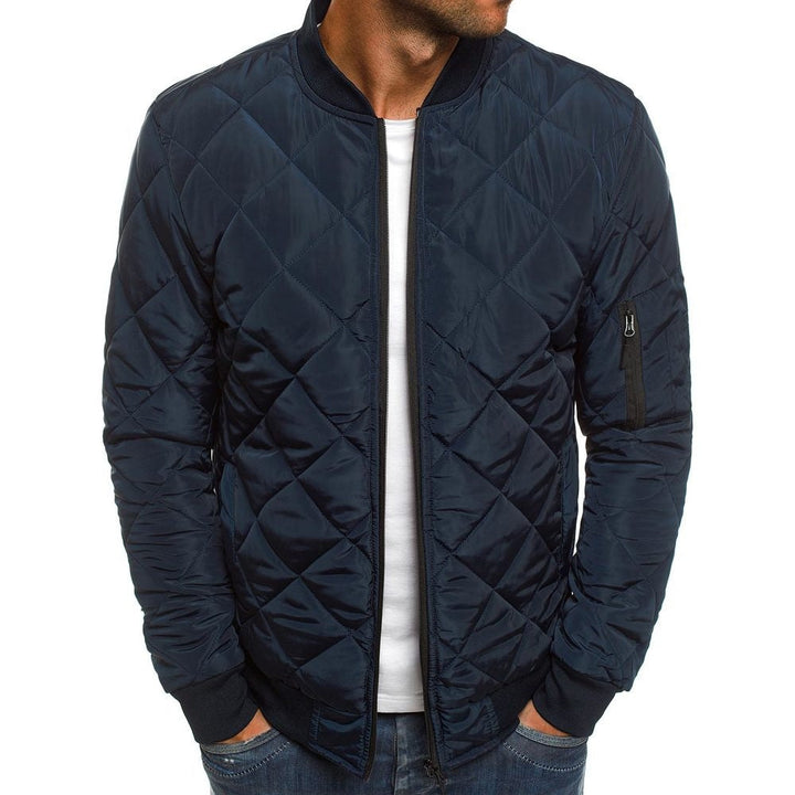 Men’s Quilted Bomber Jacket | Zip-Up