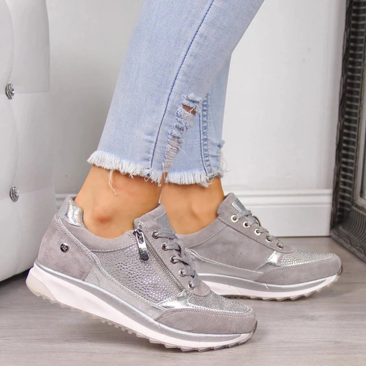 Isadora | Women’s Orthopedic Zipper Sneakers | Walking Shoes