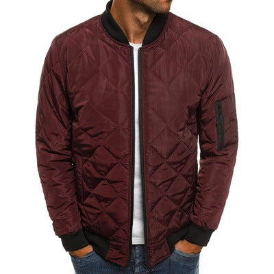 Men’s Quilted Bomber Jacket | Zip-Up