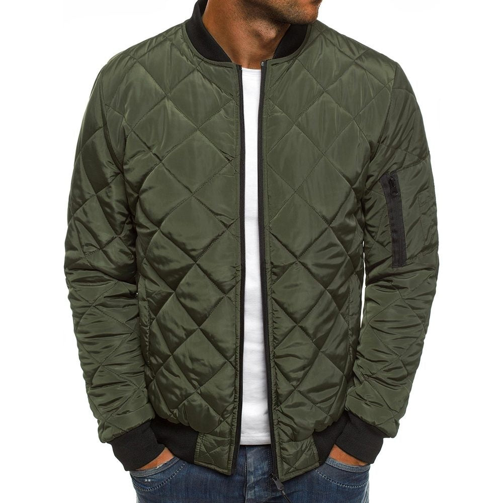 Men’s Quilted Bomber Jacket | Zip-Up