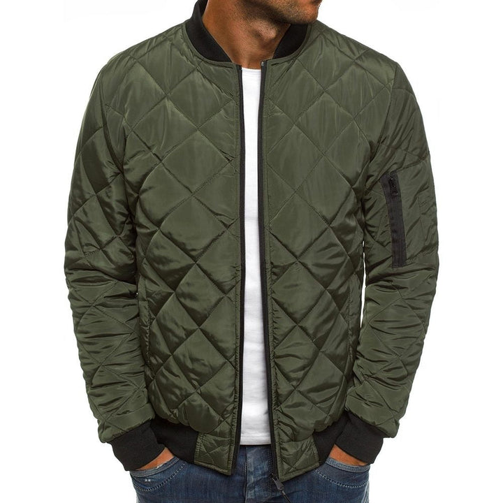 Men’s Quilted Bomber Jacket | Zip-Up