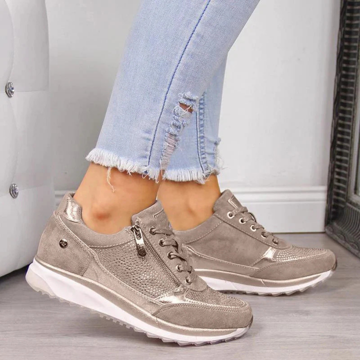 Isadora | Women’s Orthopedic Zipper Sneakers | Walking Shoes
