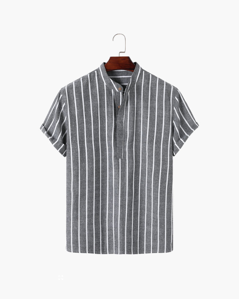 Striped Short Sleeve Shirt | Casual Fit