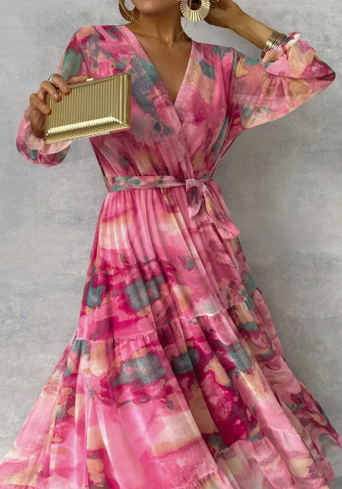 Isalie | Women’s Summer Long Sleeve Dress | Maxi