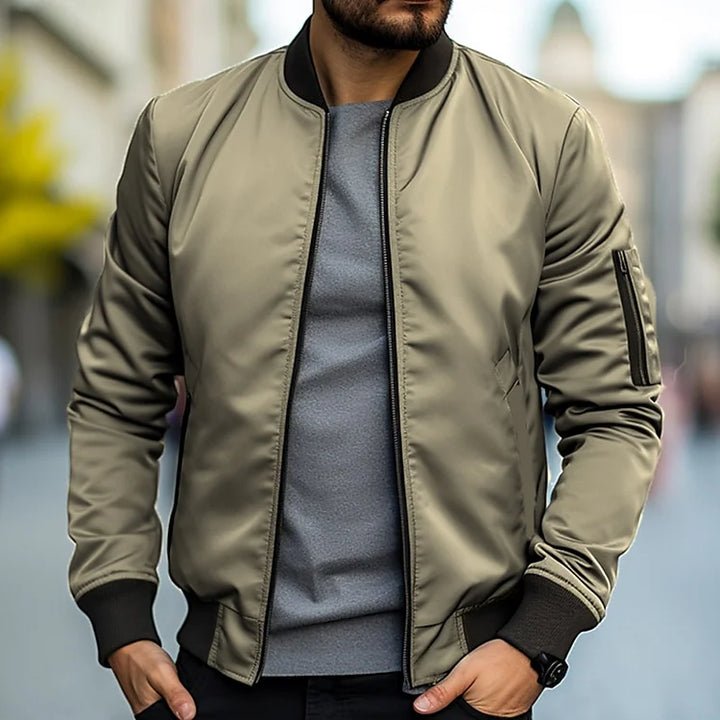 Men’s Lightweight Bomber Jacket | Zip Pocket