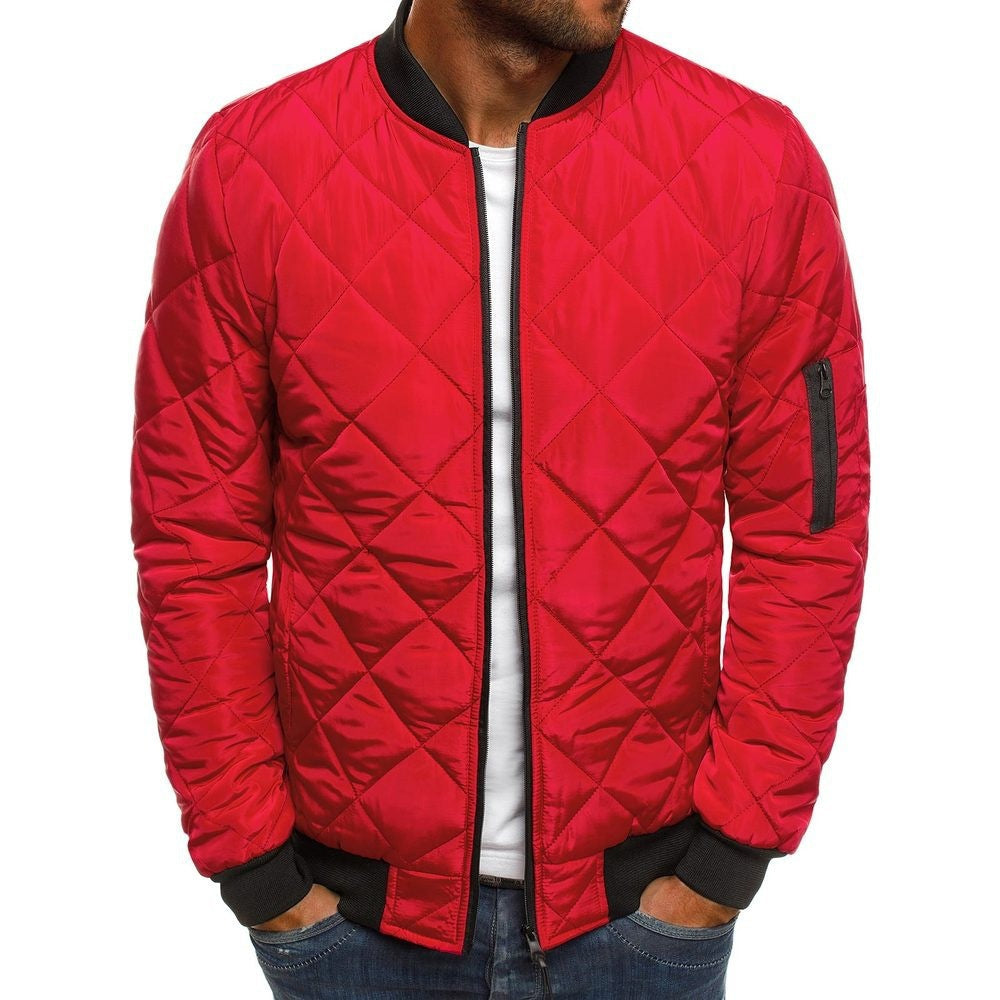 Men’s Quilted Bomber Jacket | Zip-Up