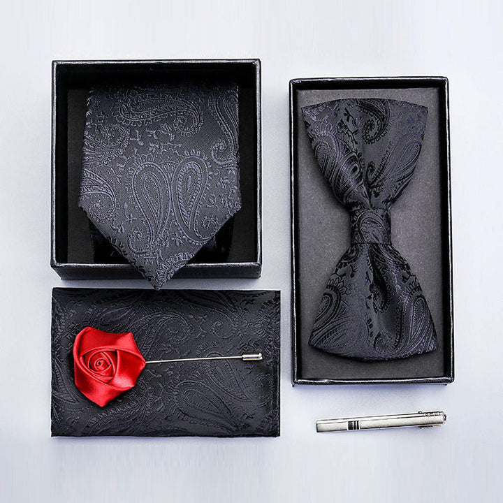 Men’s Paisley Tie & Bow Tie Set | Formal Accessories