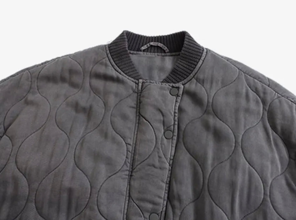 Women’s Quilted Oversized Bomber Jacket | Lightweight