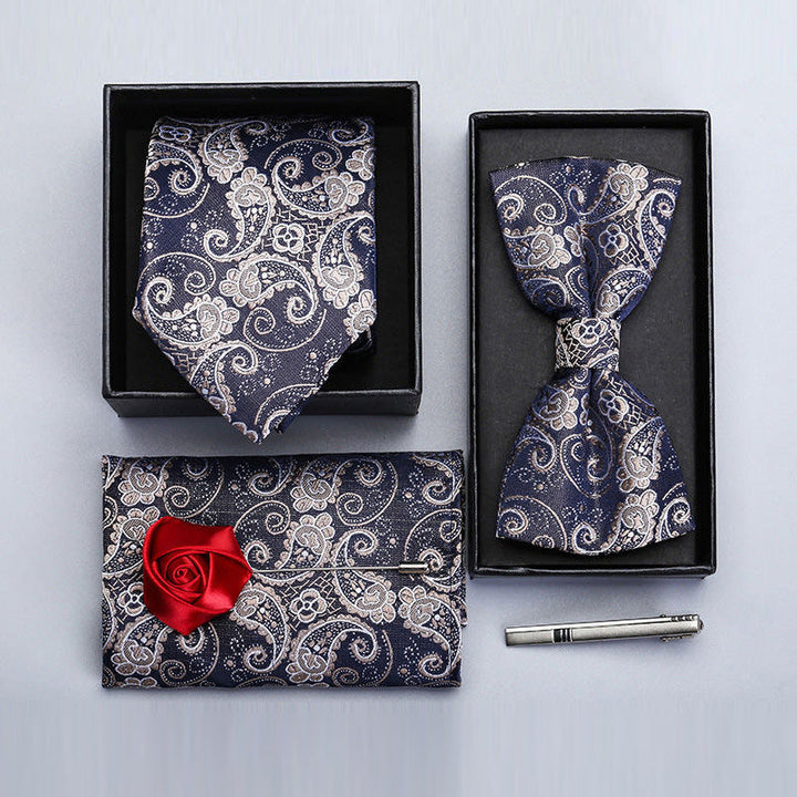 Men’s Paisley Tie & Bow Tie Set | Formal Accessories