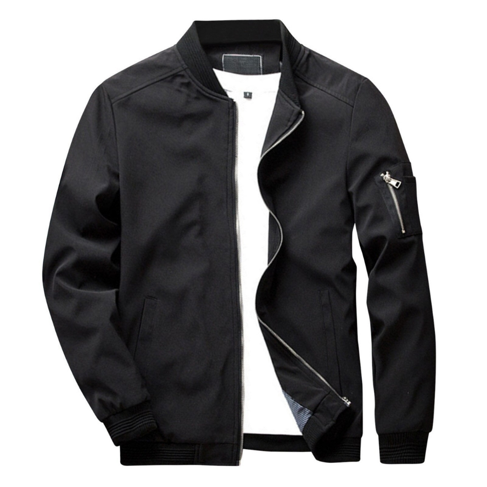 Men's Lightweight Bomber Jacket | Zip Pocket