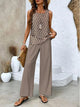 Women’s Sleeveless Summer Set | Wide Leg Pants