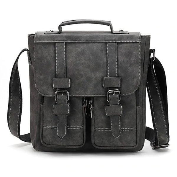 Kenny - Vintage fashion leather multi-pocket flap bag