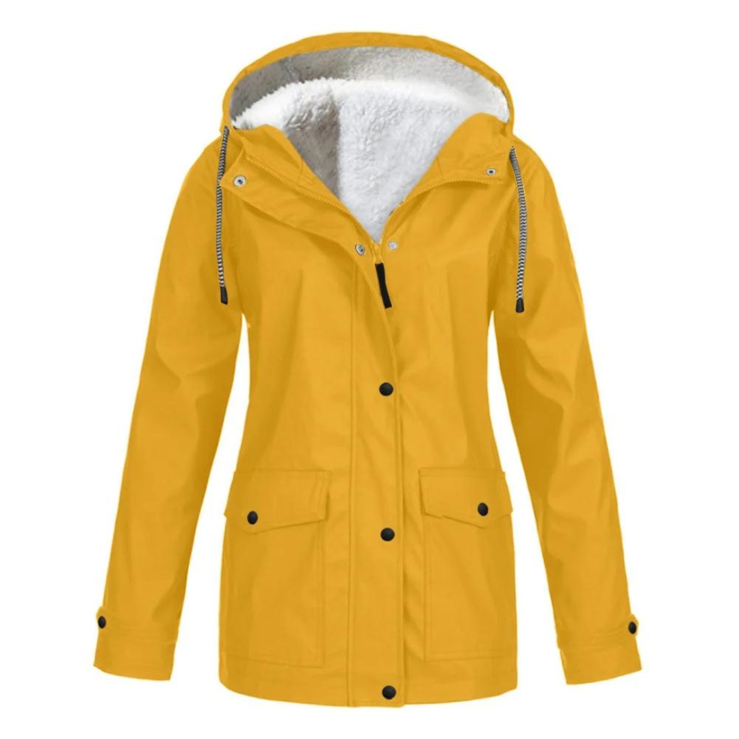 Women’s Fleece-Lined Waterproof Raincoat | Hooded