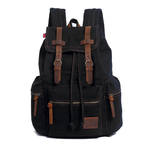 Maximo- Retro Canvas Multi-compartment Flap Backpack