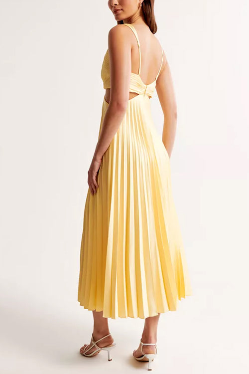 Women’s Pleated Cutout Dress | Midi