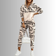 Women’s Two-Piece Tracksuit | Geometric Print V-Neck