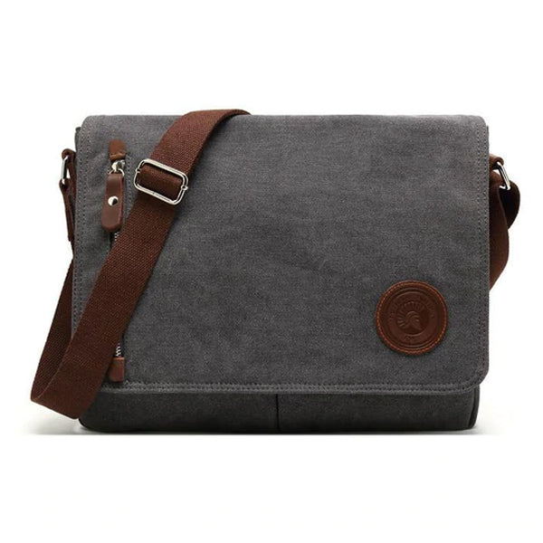 Lamont - Casual diagonal zip pocket canvas bag