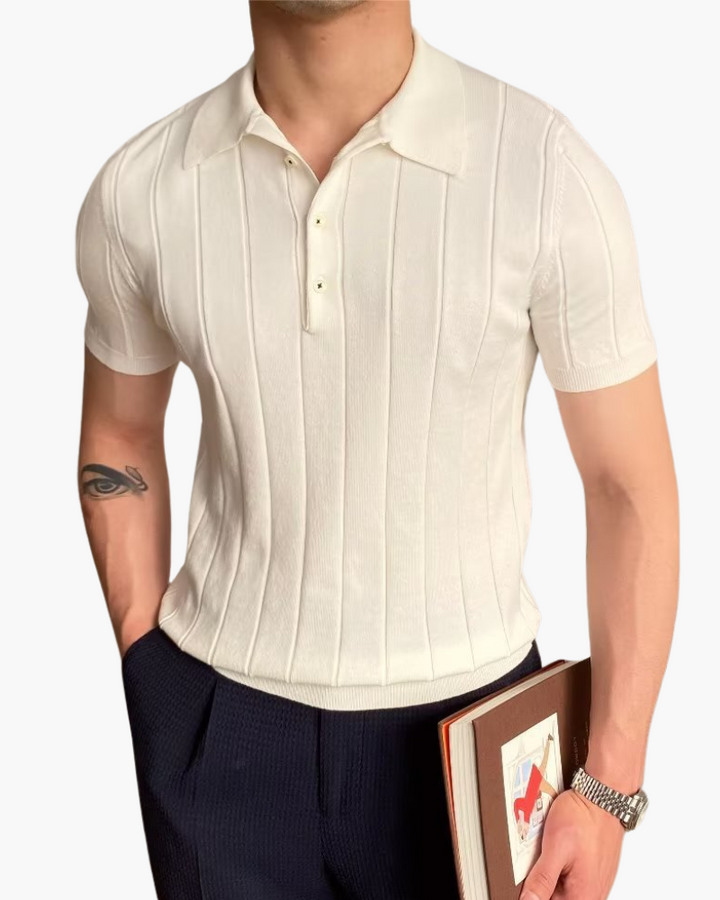 Men’s Knitted Polo Shirt | Short Sleeve