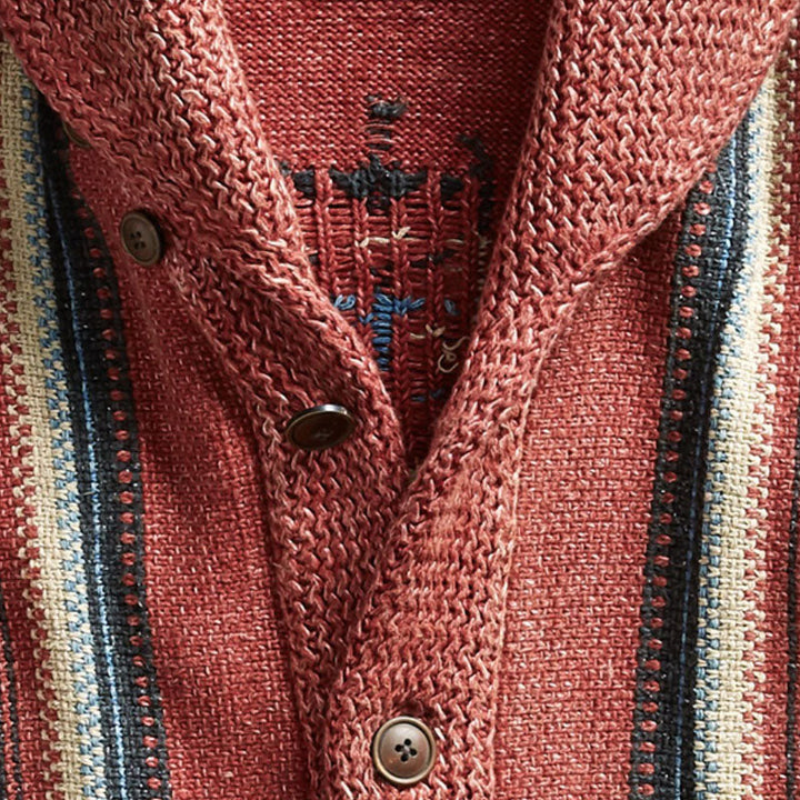 Men's Knitted Patterned Cardigan | Vintage Style