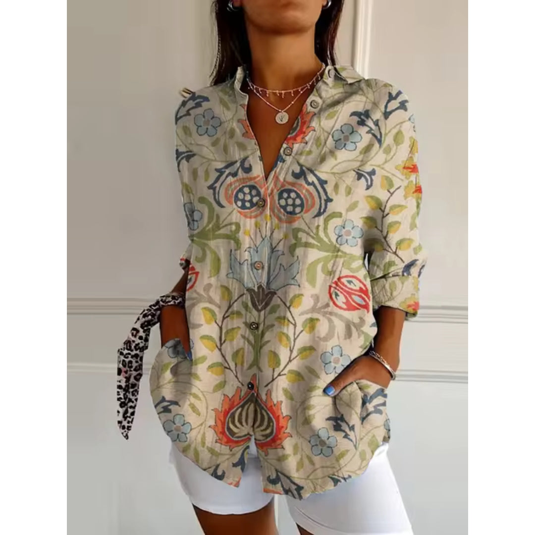 Women’s Printed Button Shirt | Casual Fit