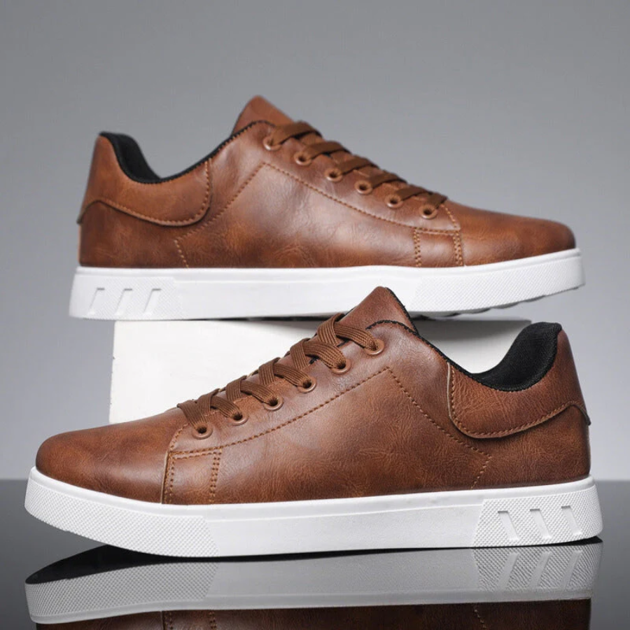 Jackson - Stylish leather shoes with white sole