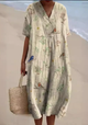 Women’s Loose V-Neck Dress | Midi