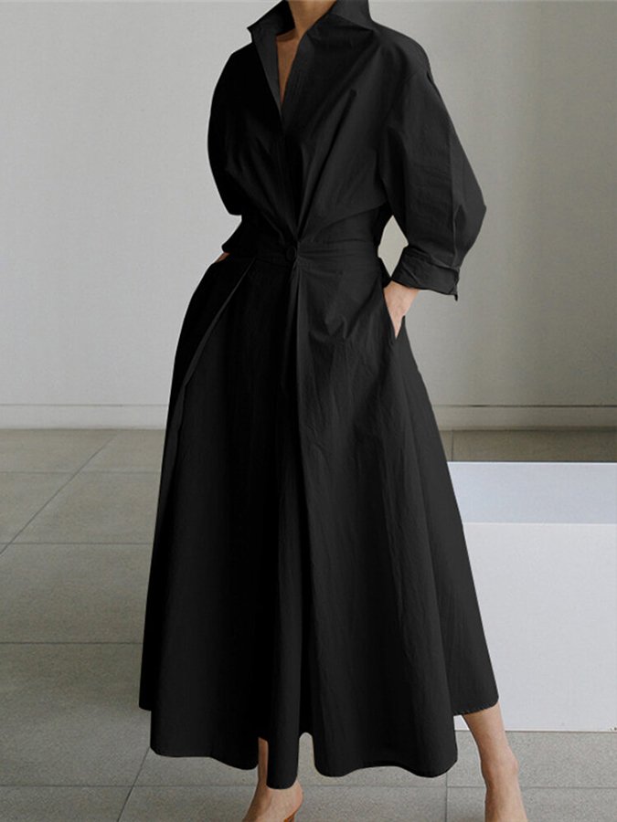 Women’s Elegant Shirt Dress | Maxi