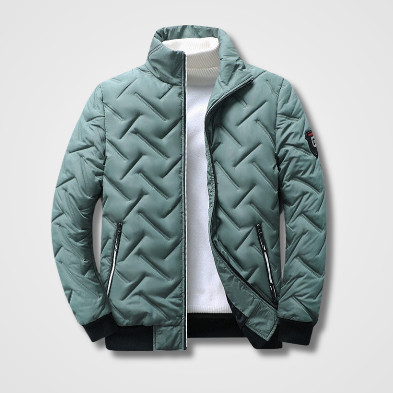 Men’s Quilted Slim Fit Jacket | Zip-Up