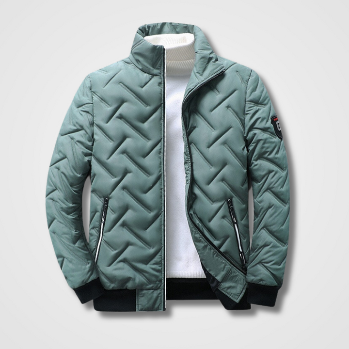Men’s Quilted Slim Fit Jacket | Zip-Up