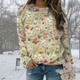 Women’s Floral Embroidered Sweater | Crew Neck