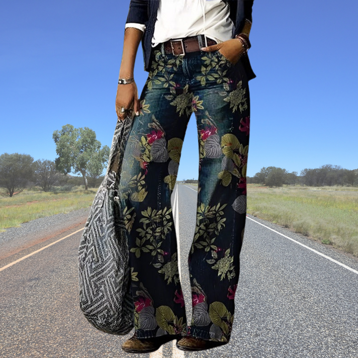 Women’s Wide Leg Jeans | Printed