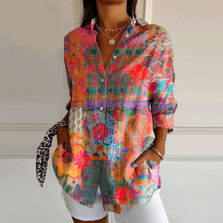 Women’s Floral Oversized Blouse | Button Down