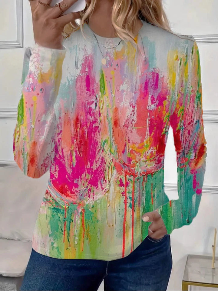 Women’s Graphic Nature Inspired Top | Long Sleeve